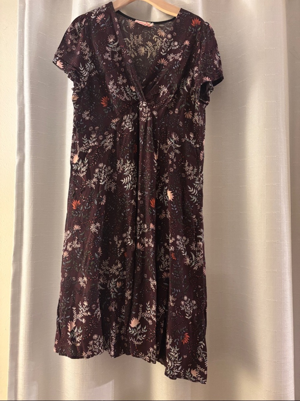 ✨Pink Wheels midi Dress 90’s Rayon Made‎ in the USA Grunge Era Romance
